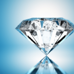 Diamond on a blue background