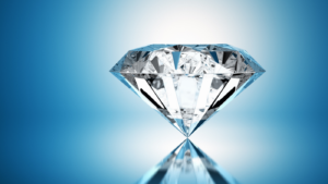 Diamond on a blue background